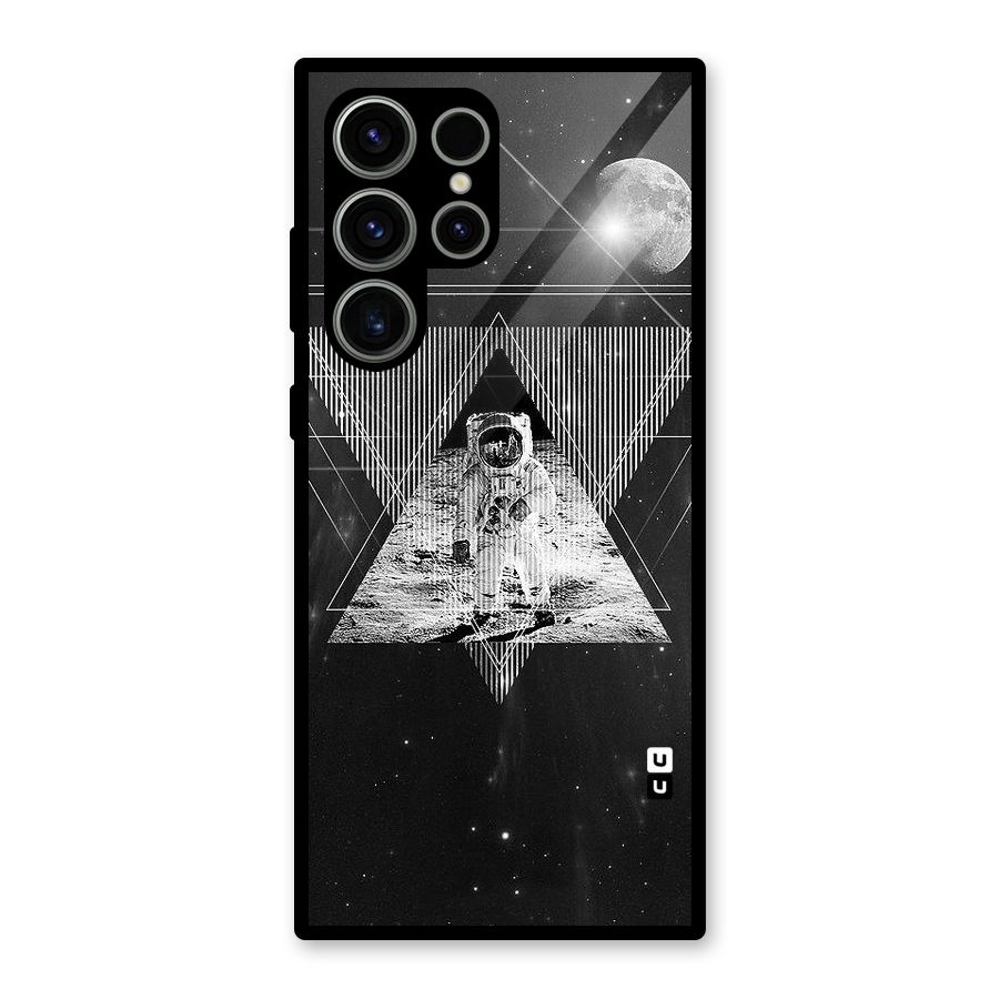 Space Triangle Abstract Glass Back Case for Galaxy S23 Ultra