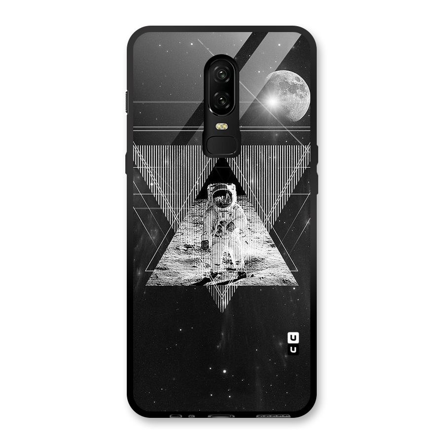 Space Triangle Abstract Glass Back Case for OnePlus 6