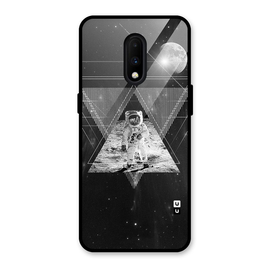 Space Triangle Abstract Glass Back Case for OnePlus 7