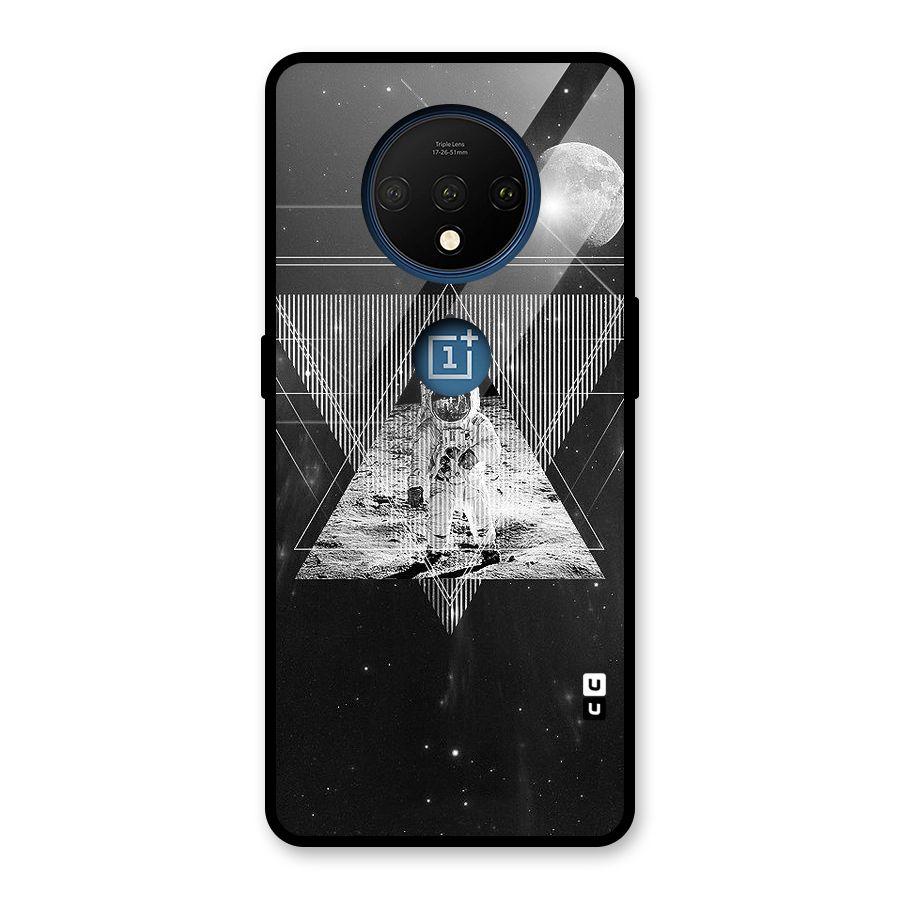 Space Triangle Abstract Glass Back Case for OnePlus 7T