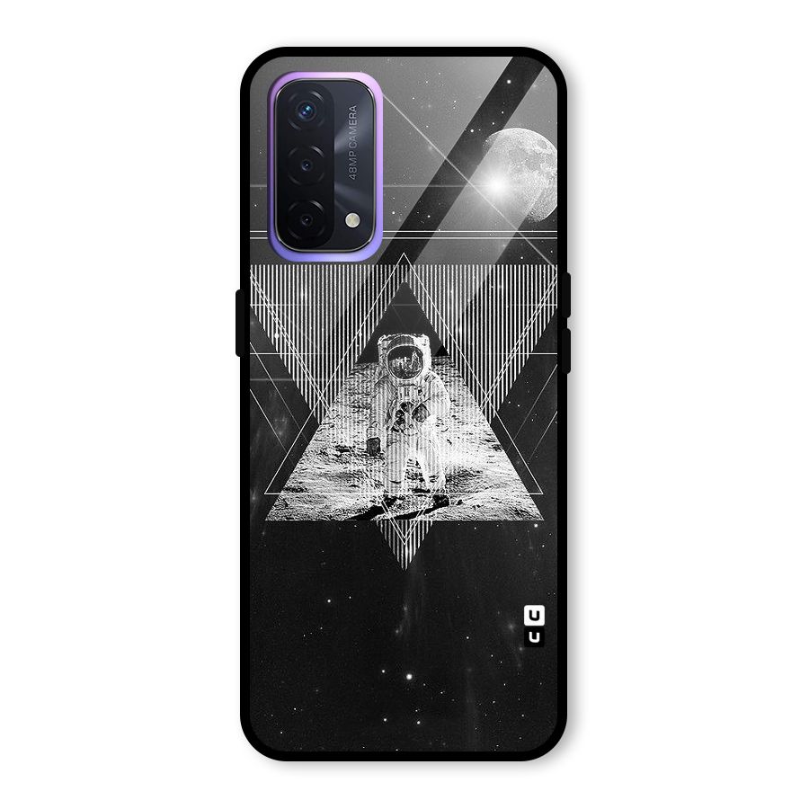 Space Triangle Abstract Glass Back Case for Oppo A74 5G