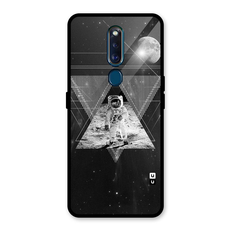 Space Triangle Abstract Glass Back Case for Oppo F11 Pro