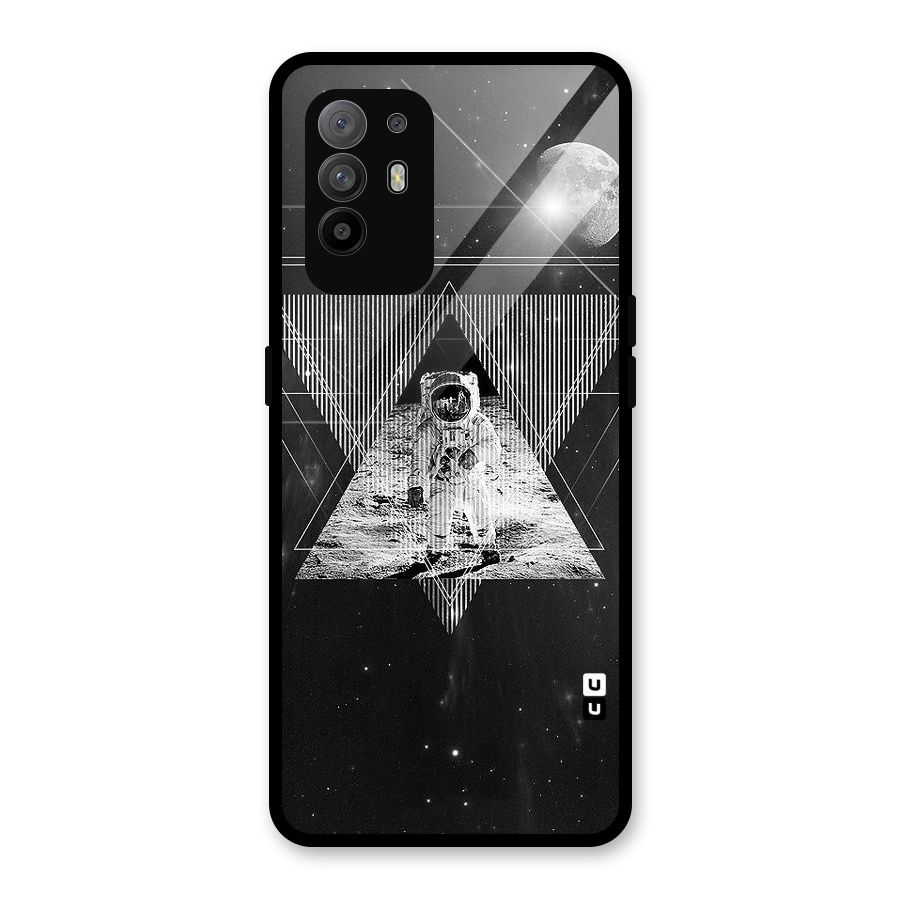 Space Triangle Abstract Glass Back Case for Oppo F19 Pro Plus 5G