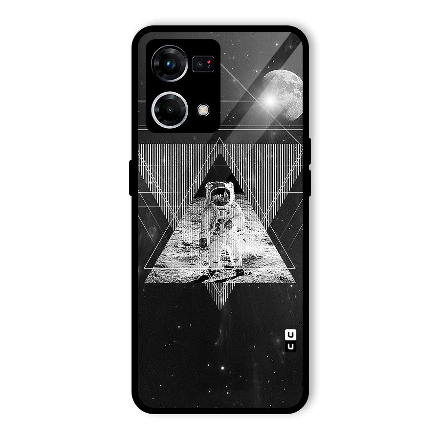 Space Triangle Abstract Glass Back Case for Oppo F21 Pro 5G
