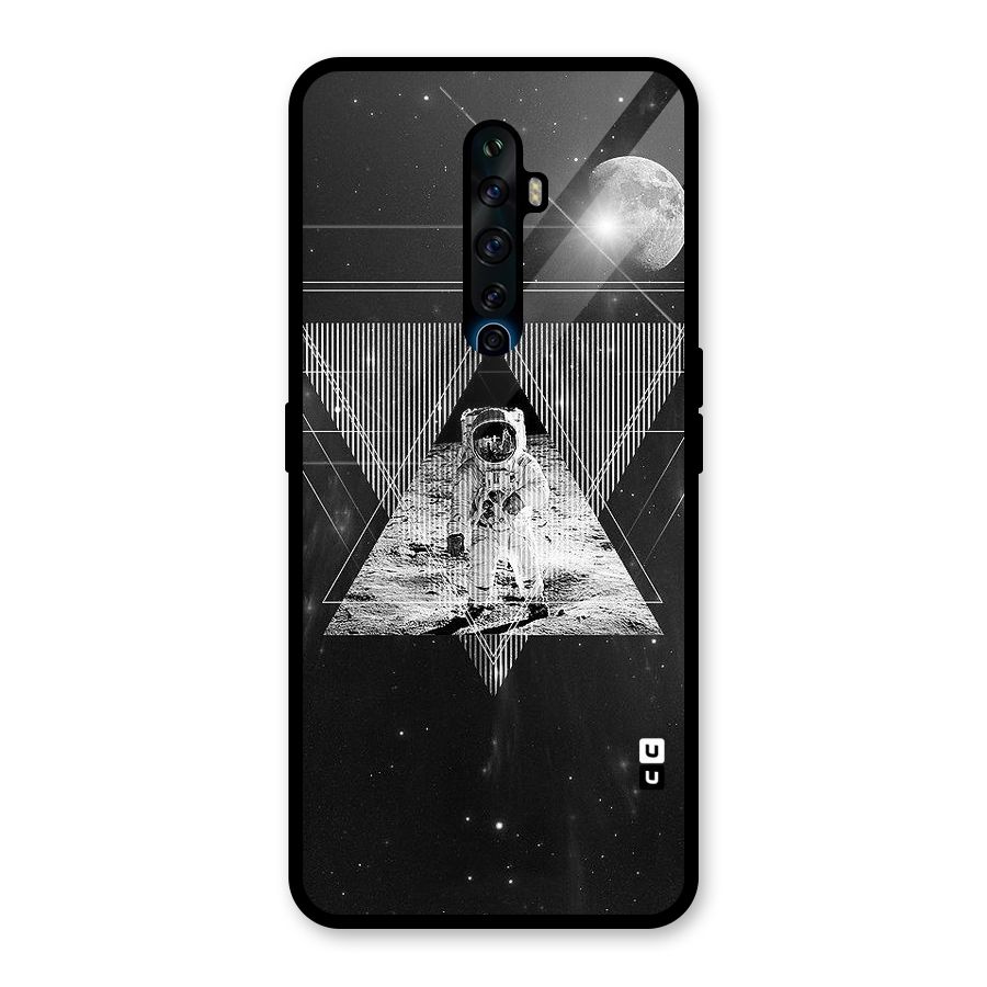 Space Triangle Abstract Glass Back Case for Oppo Reno2 F