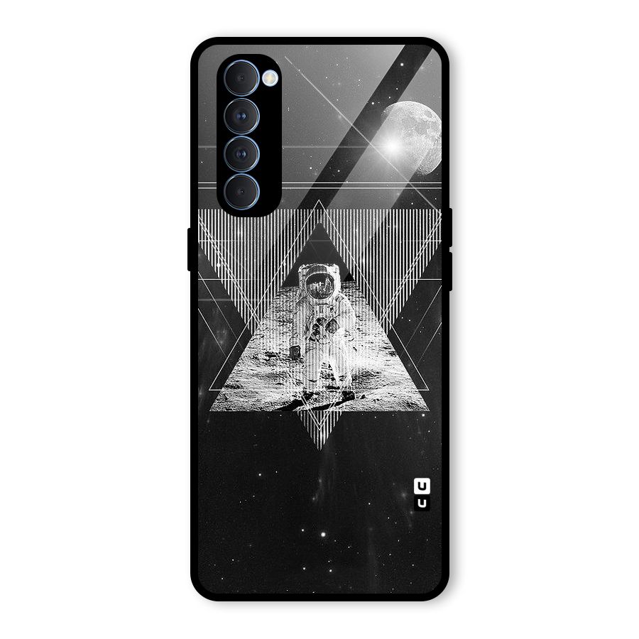 Space Triangle Abstract Glass Back Case for Oppo Reno4 Pro