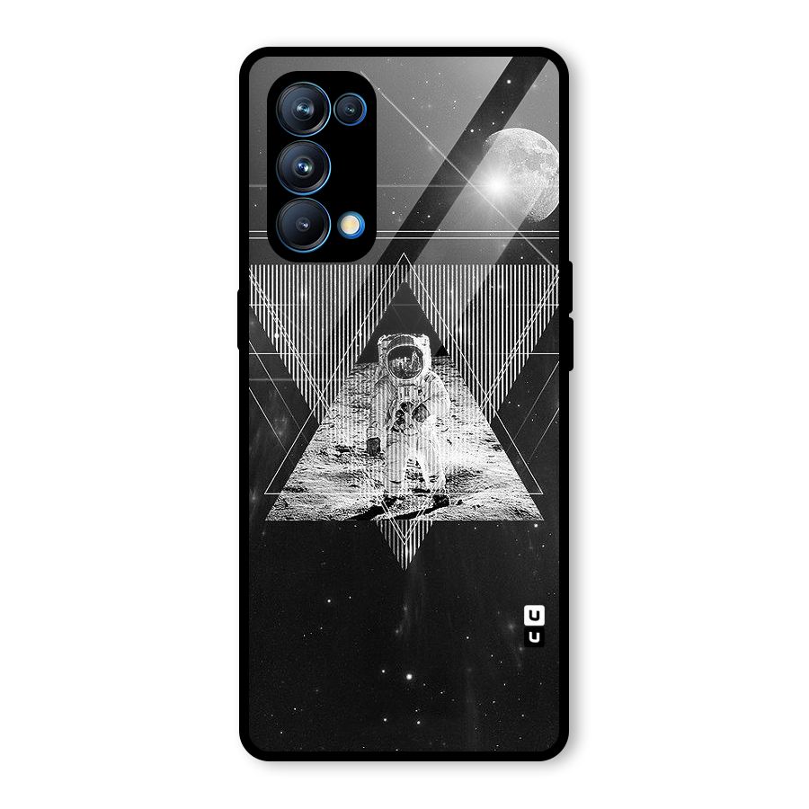 Space Triangle Abstract Glass Back Case for Oppo Reno5 Pro 5G