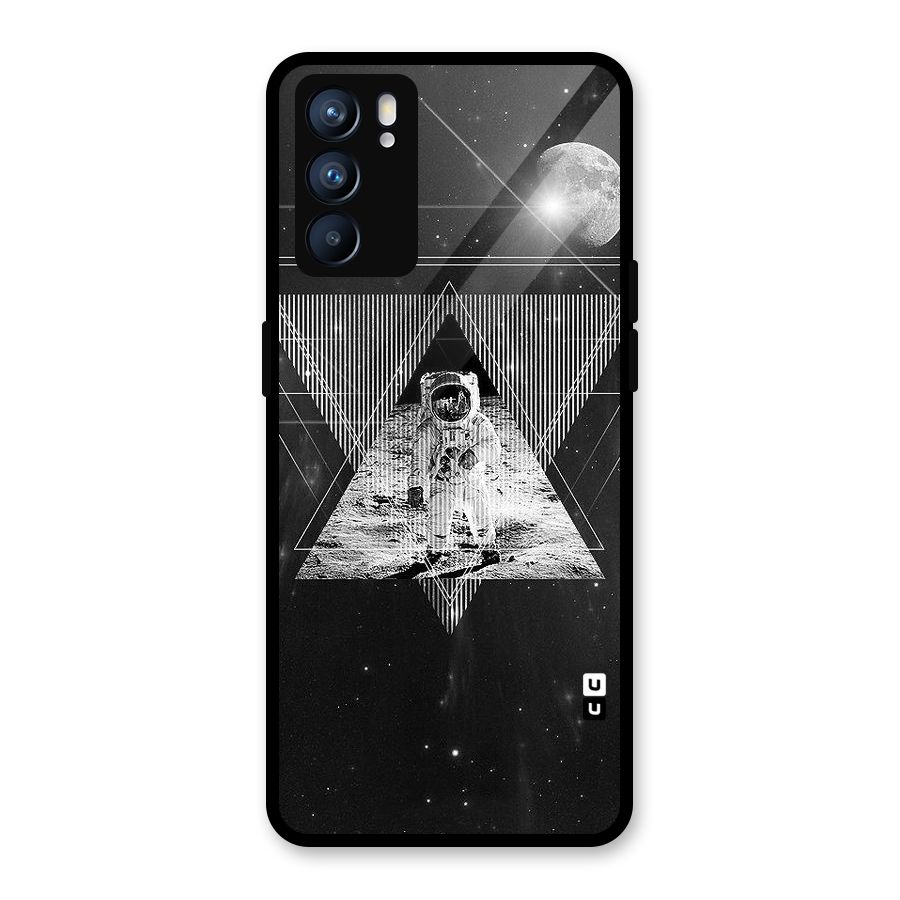 Space Triangle Abstract Glass Back Case for Oppo Reno6 5G