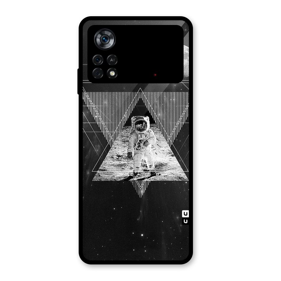 Space Triangle Abstract Glass Back Case for Poco X4 Pro 5G