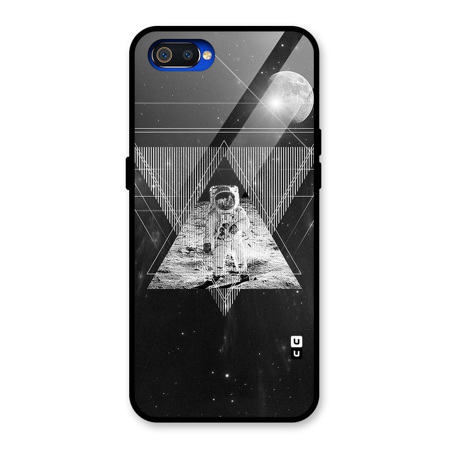 Space Triangle Abstract Glass Back Case for Realme C2