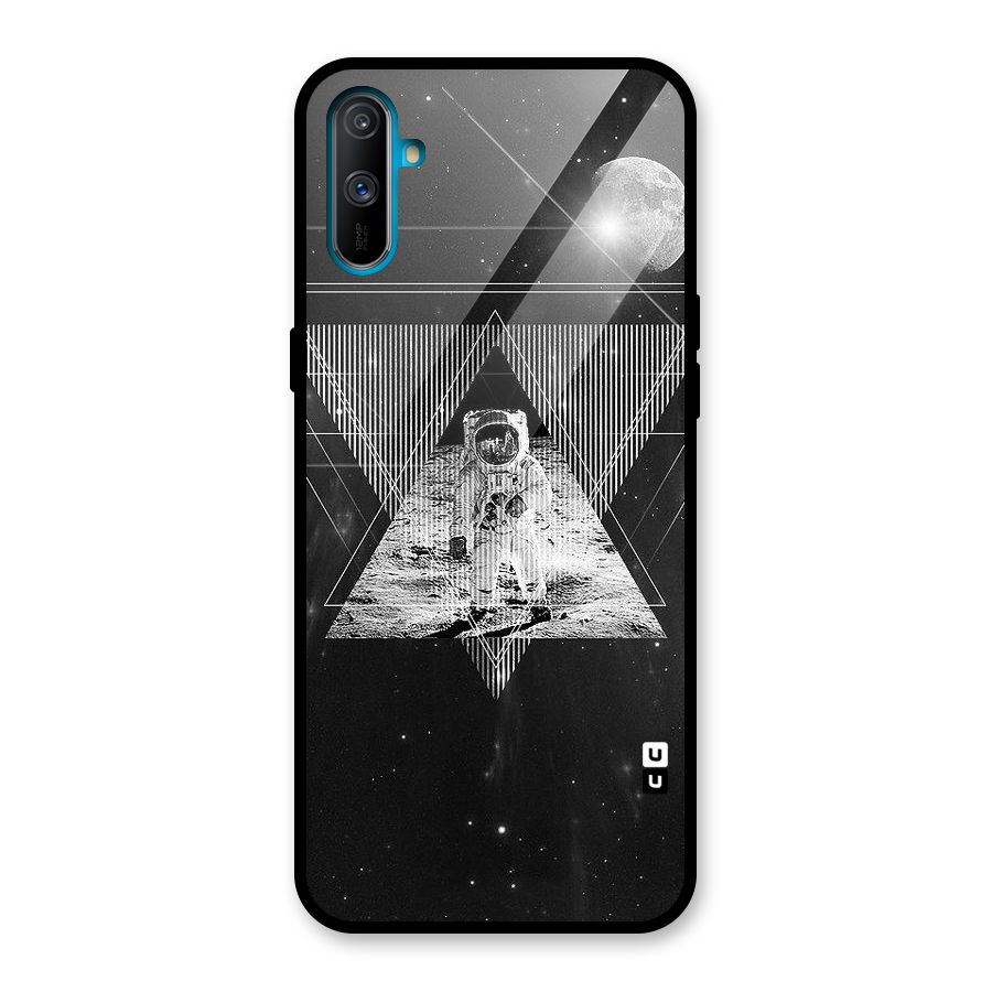 Space Triangle Abstract Glass Back Case for Realme C3