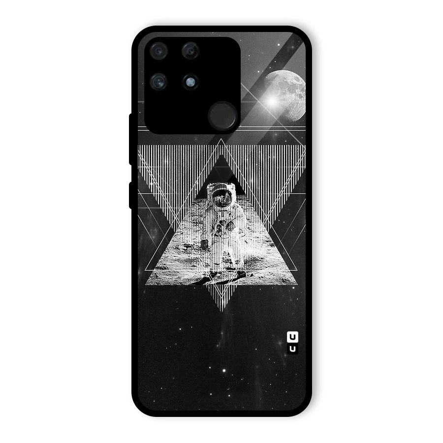 Space Triangle Abstract Glass Back Case for Realme Narzo 50A