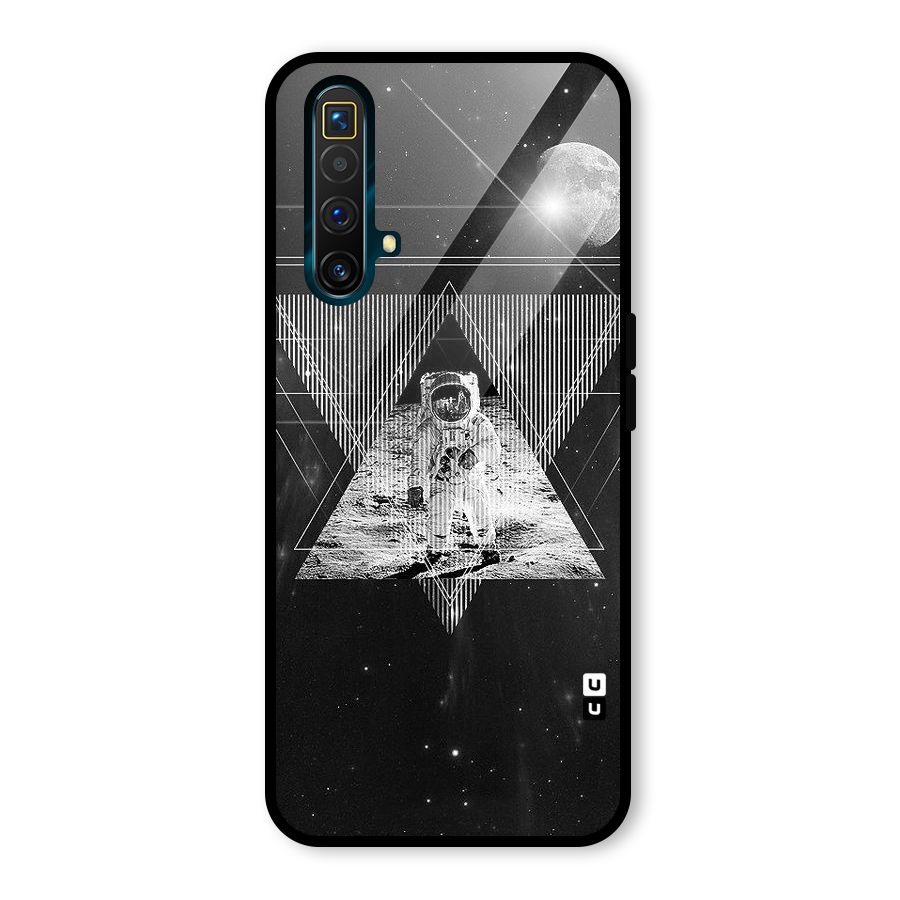 Space Triangle Abstract Glass Back Case for Realme X3 SuperZoom
