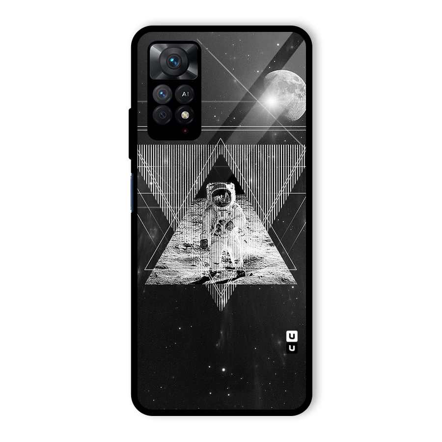 Space Triangle Abstract Glass Back Case for Redmi Note 11 Pro
