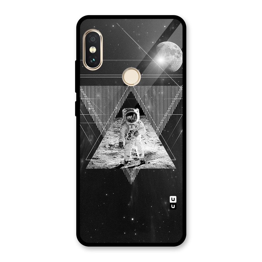 Space Triangle Abstract Glass Back Case for Redmi Note 5 Pro