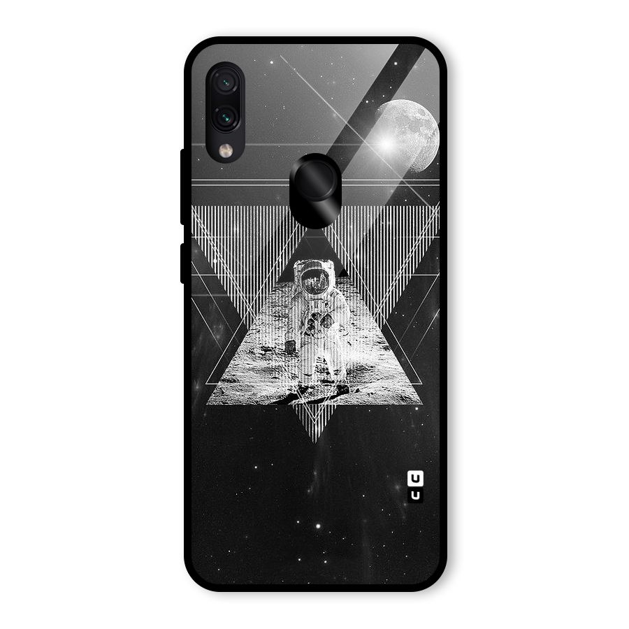 Space Triangle Abstract Glass Back Case for Redmi Note 7 Pro