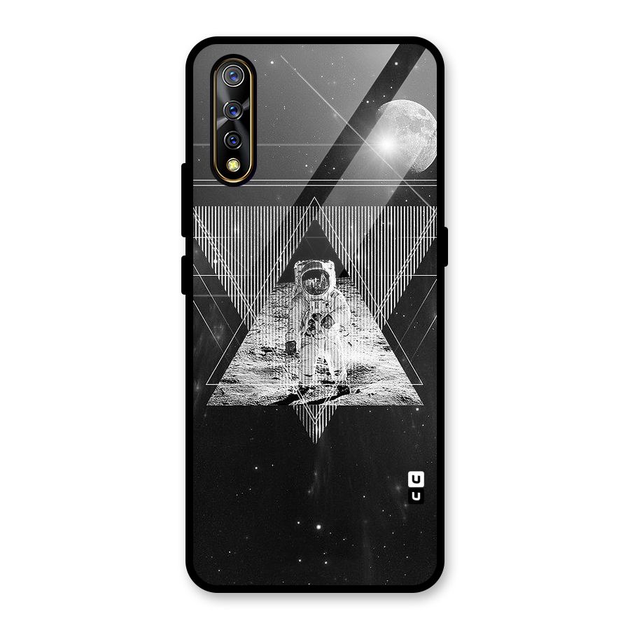 Space Triangle Abstract Glass Back Case for Vivo S1