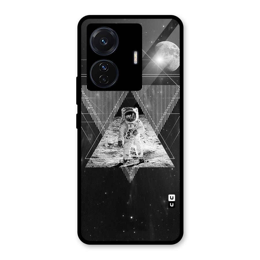 Space Triangle Abstract Glass Back Case for Vivo T1 Pro