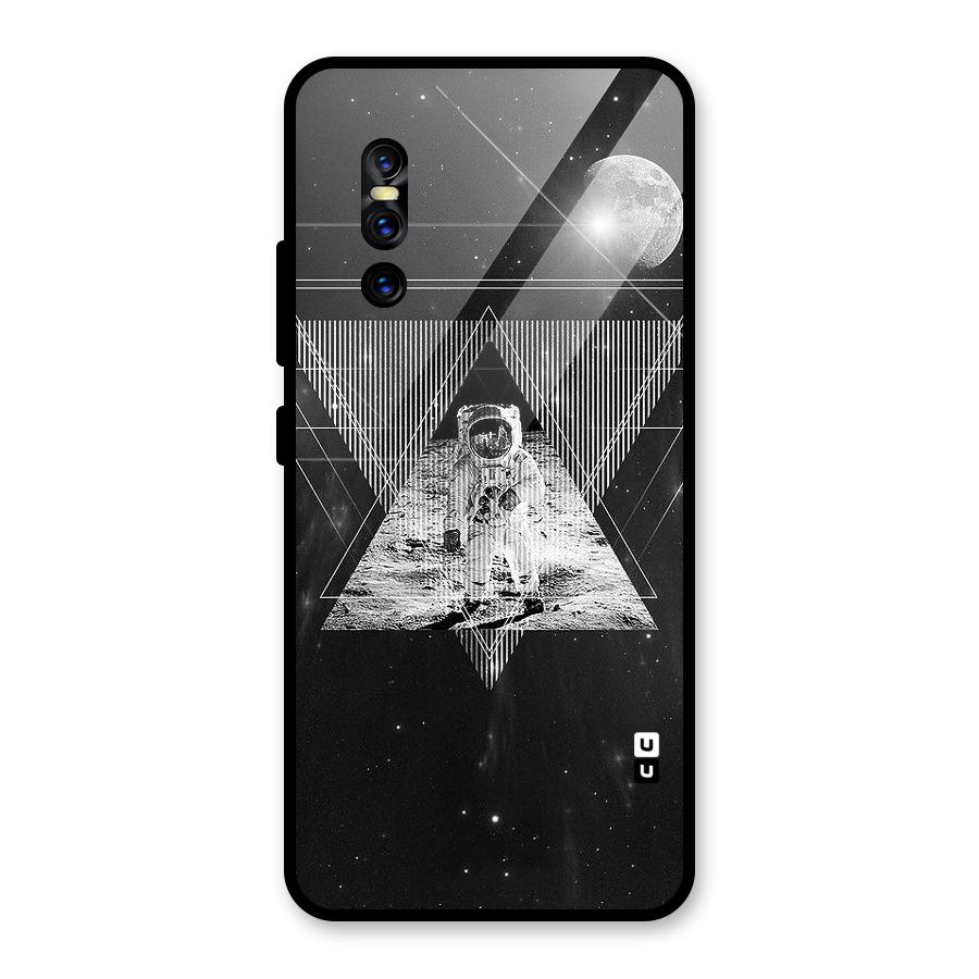 Space Triangle Abstract Glass Back Case for Vivo V15 Pro