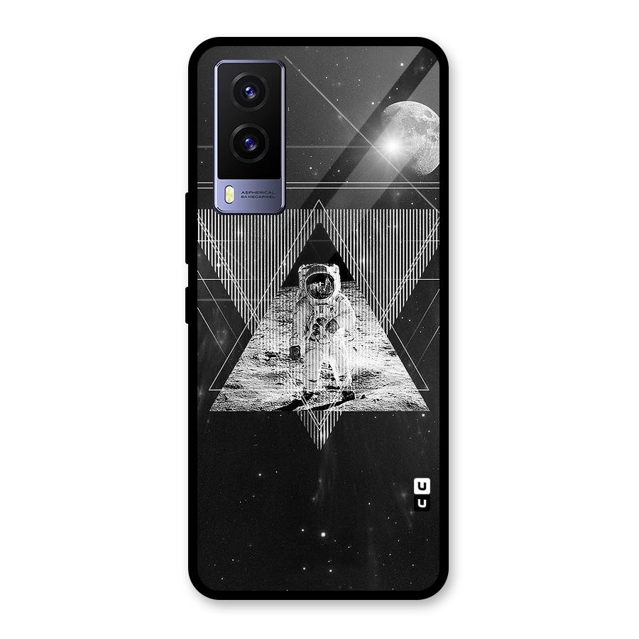 Space Triangle Abstract Glass Back Case for Vivo V21e 5G