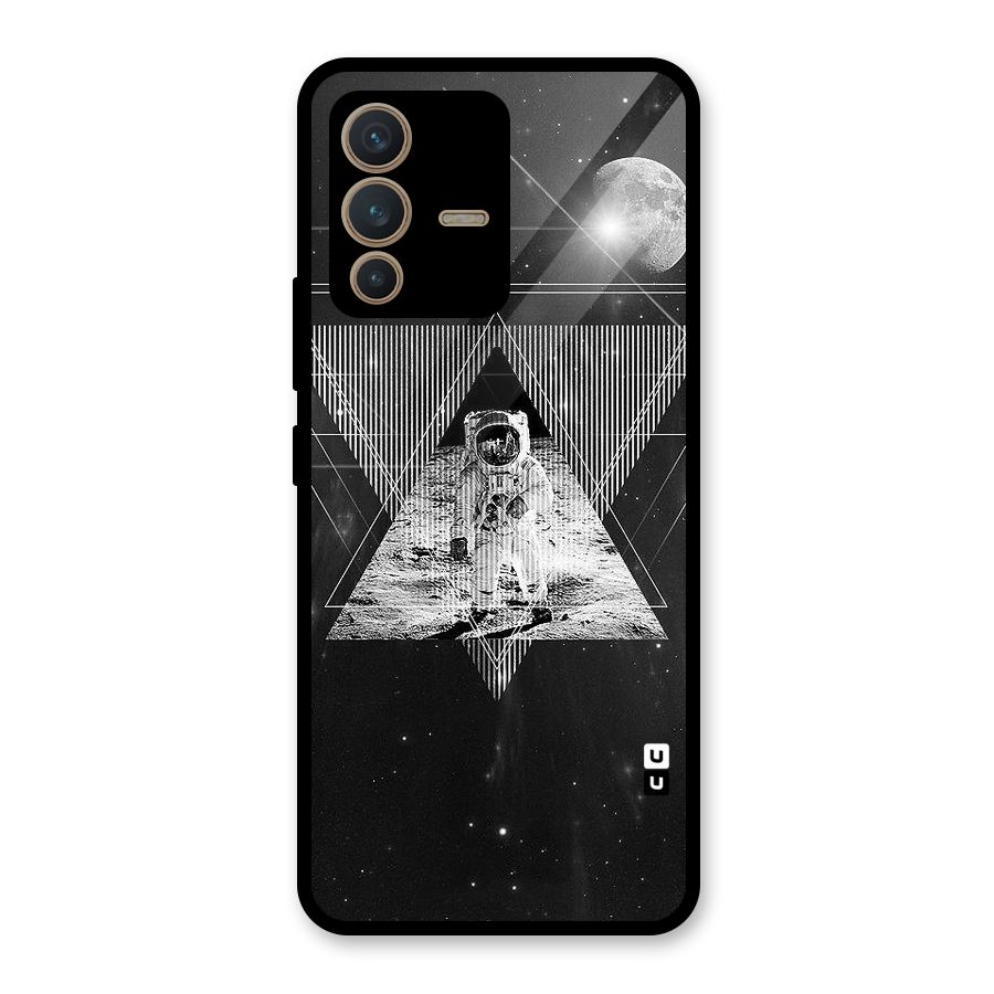 Space Triangle Abstract Glass Back Case for Vivo V23 5G