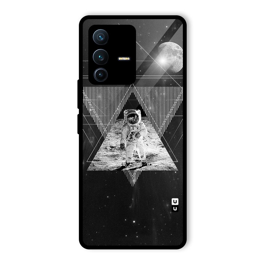 Space Triangle Abstract Glass Back Case for Vivo V23 Pro