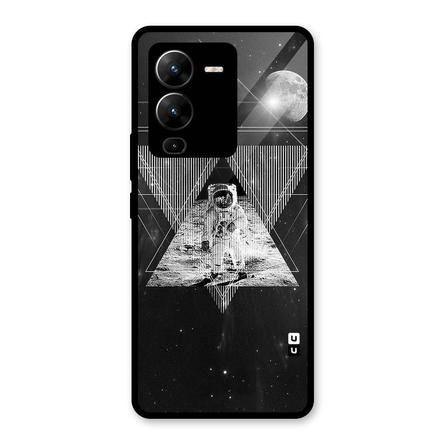 Space Triangle Abstract Glass Back Case for Vivo V25 Pro