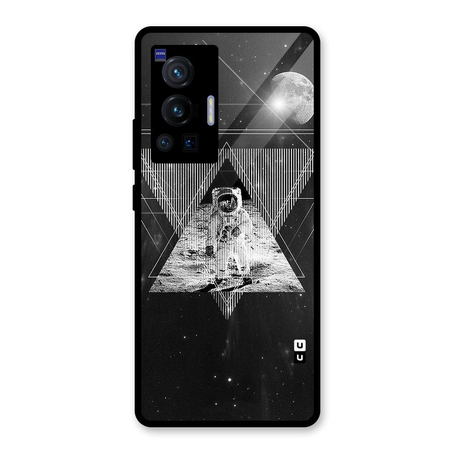 Space Triangle Abstract Glass Back Case for Vivo X70 Pro