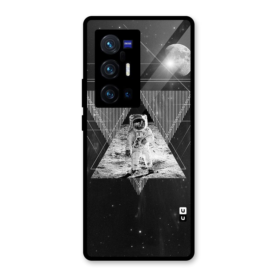 Space Triangle Abstract Glass Back Case for Vivo X70 Pro Plus