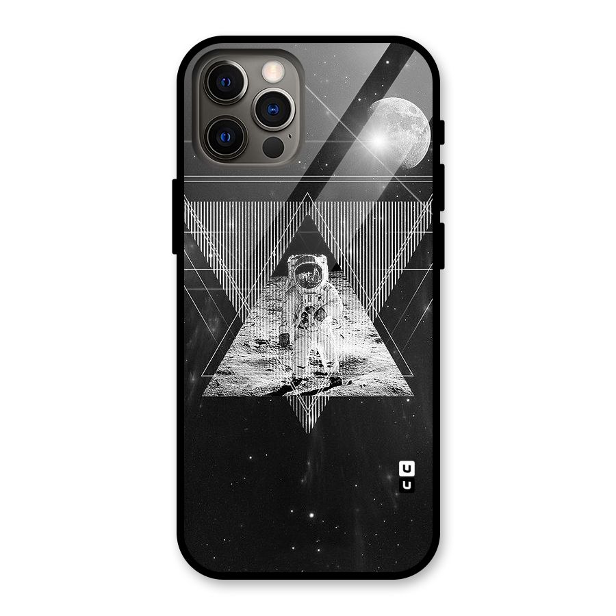 Space Triangle Abstract Glass Back Case for iPhone 12 Pro