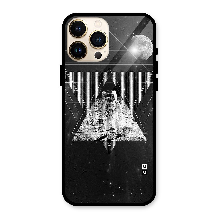 Space Triangle Abstract Glass Back Case for iPhone 13 Pro Max