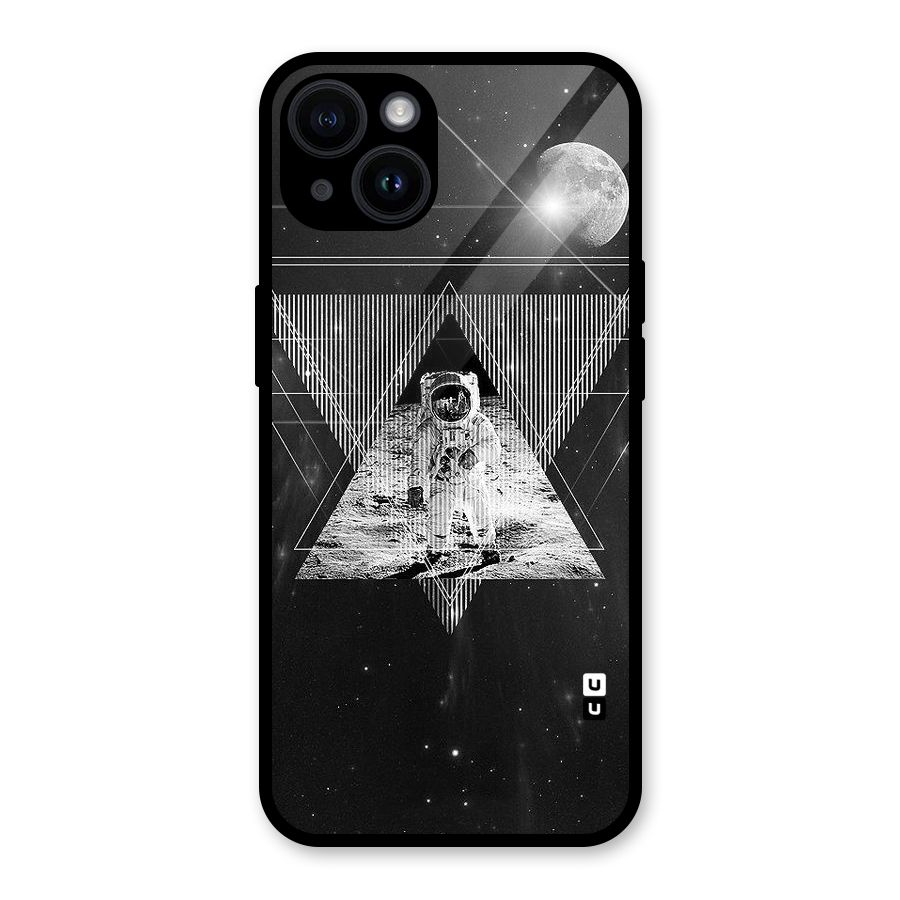 Space Triangle Abstract Glass Back Case for iPhone 14