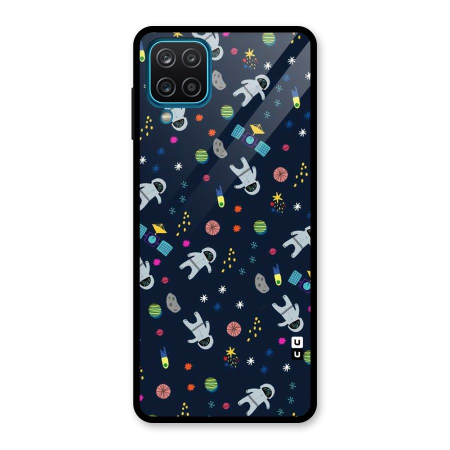 Spaceman Dance Glass Back Case for Galaxy A12