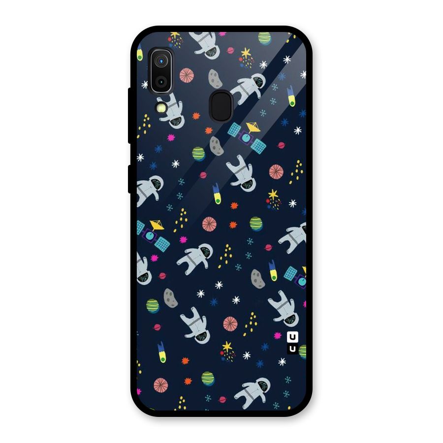Spaceman Dance Glass Back Case for Galaxy A30
