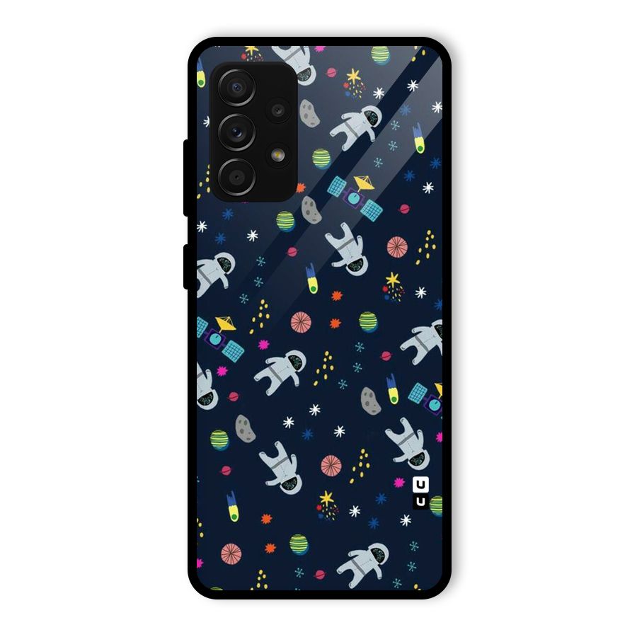 Spaceman Dance Glass Back Case for Galaxy A53 5G