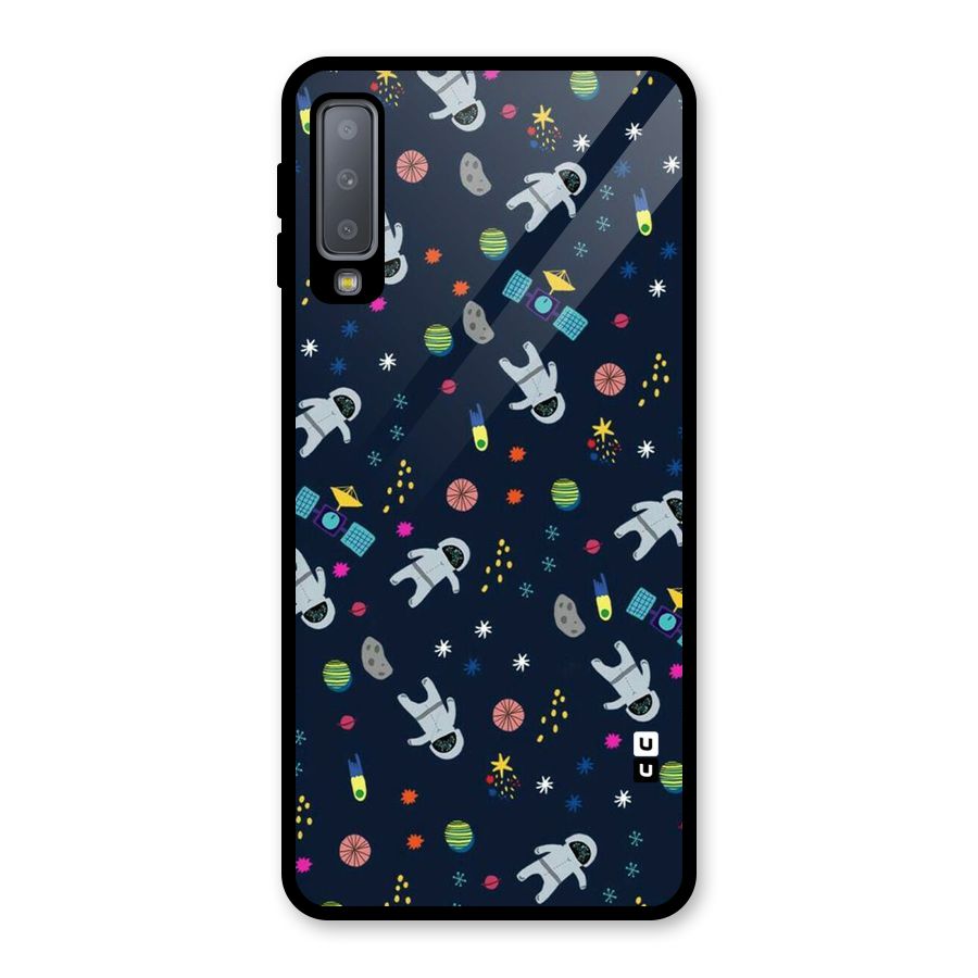 Spaceman Dance Glass Back Case for Galaxy A7 (2018)