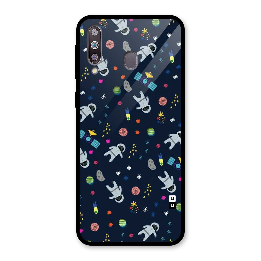 Spaceman Dance Glass Back Case for Galaxy M30