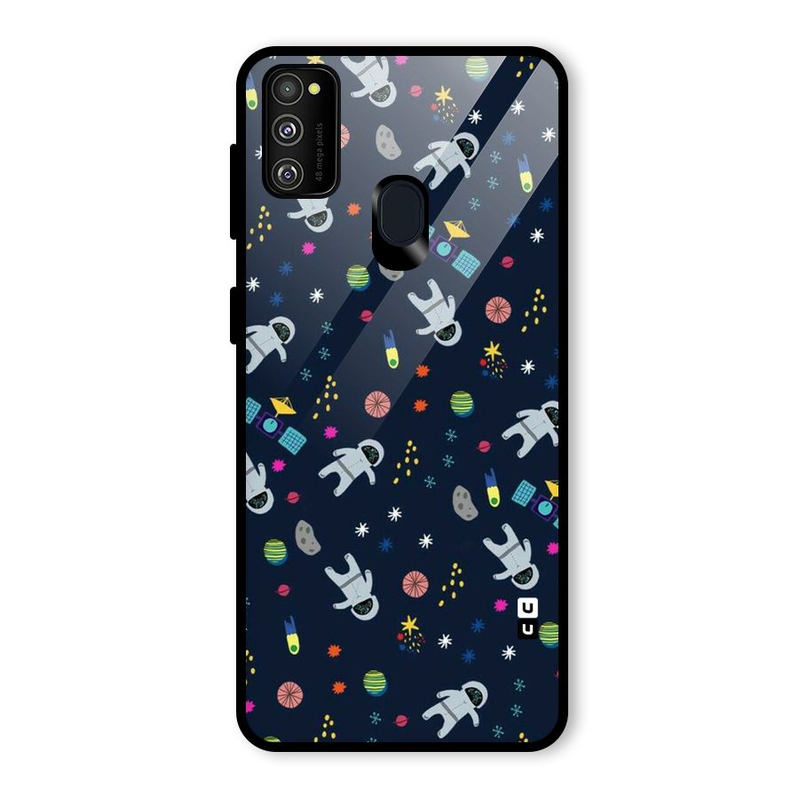 Spaceman Dance Glass Back Case for Galaxy M30s