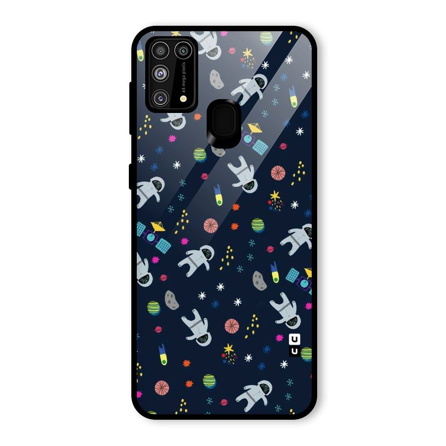 Spaceman Dance Glass Back Case for Galaxy M31