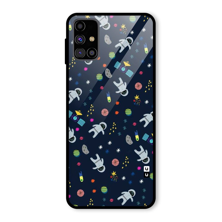 Spaceman Dance Glass Back Case for Galaxy M31s