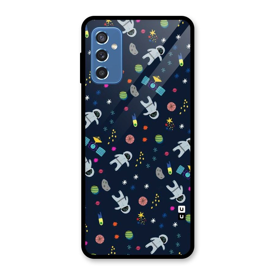 Spaceman Dance Glass Back Case for Galaxy M52 5G