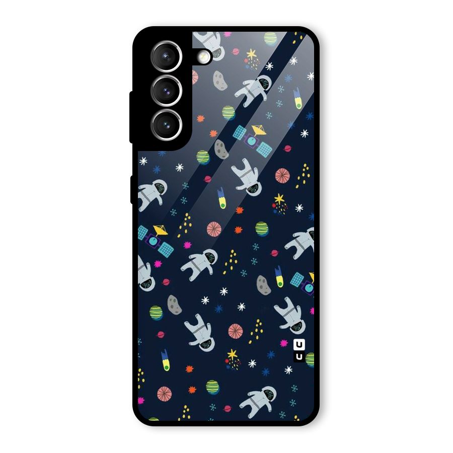 Spaceman Dance Glass Back Case for Galaxy S21 5G