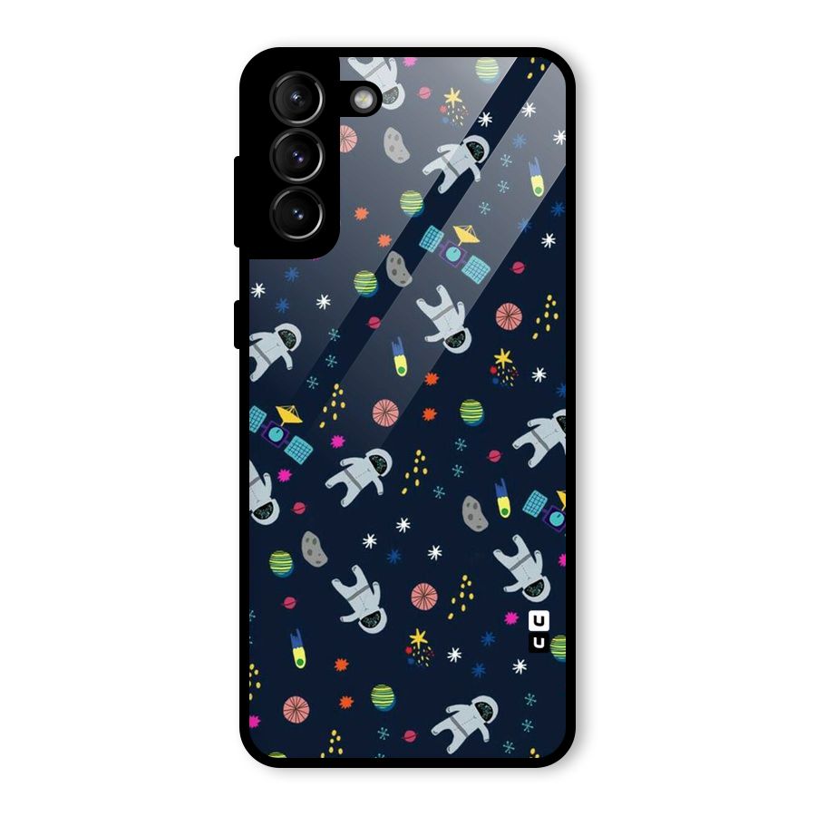 Spaceman Dance Glass Back Case for Galaxy S21 Plus