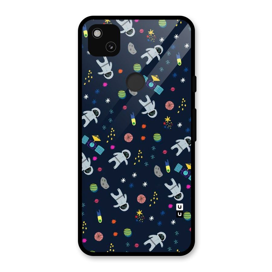 Spaceman Dance Glass Back Case for Google Pixel 4a