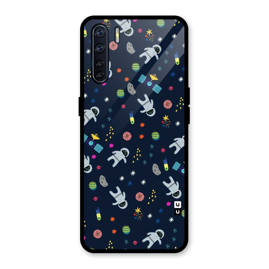 Spaceman Dance Glass Back Case for Oppo F15