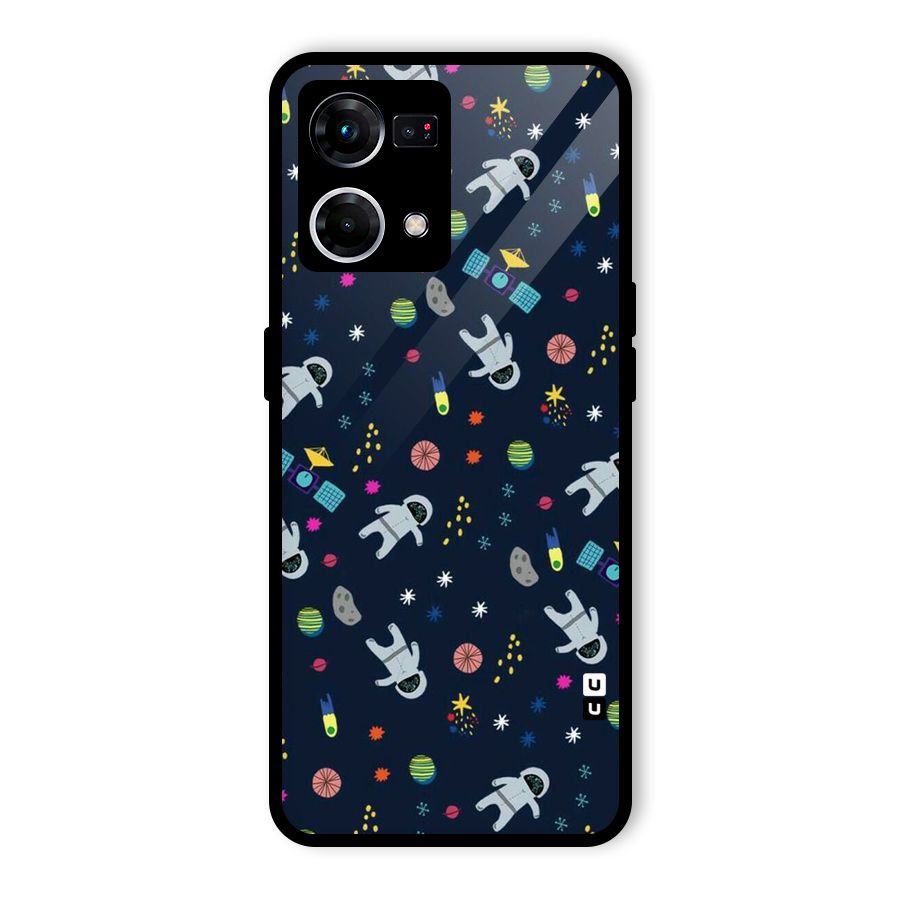 Spaceman Dance Glass Back Case for Oppo F21 Pro 4G