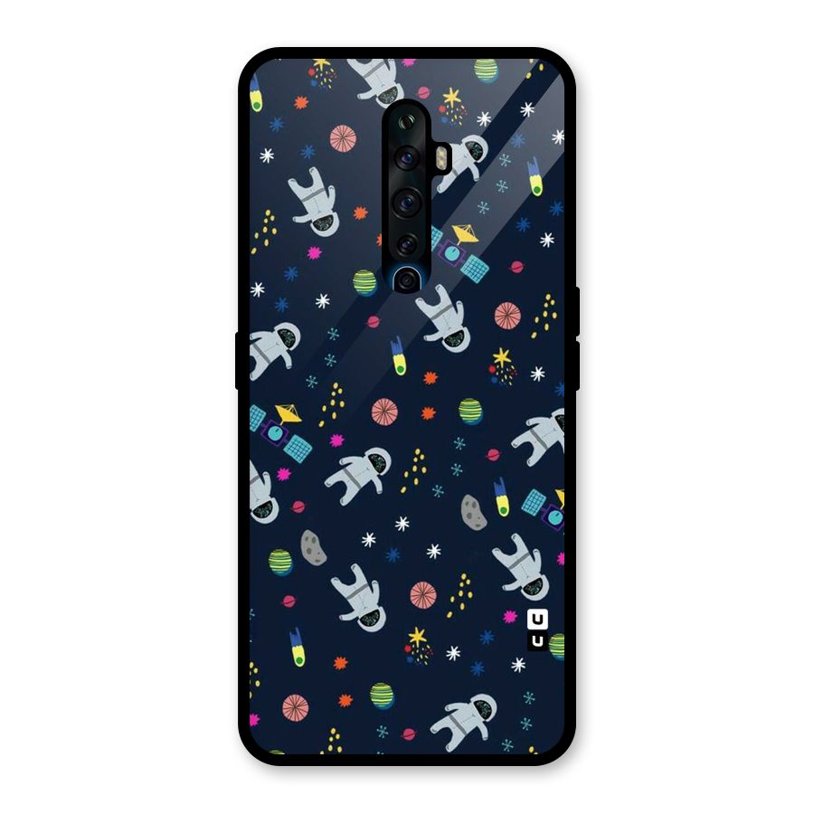 Spaceman Dance Glass Back Case for Oppo Reno2 F