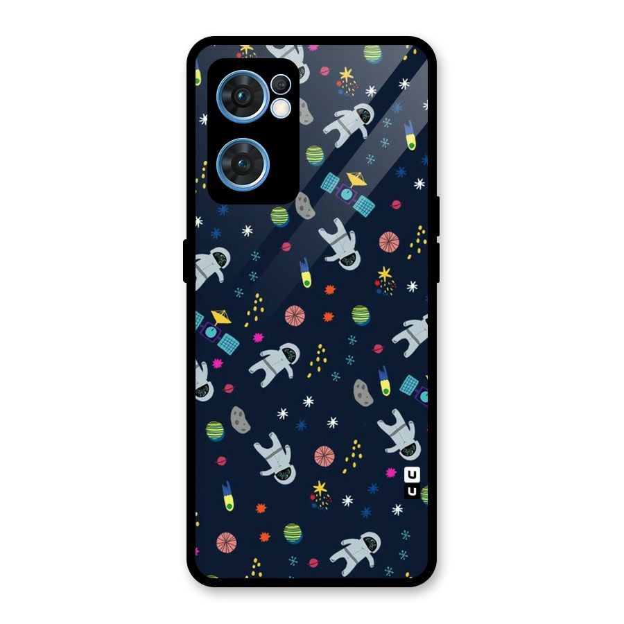 Spaceman Dance Glass Back Case for Oppo Reno7 5G