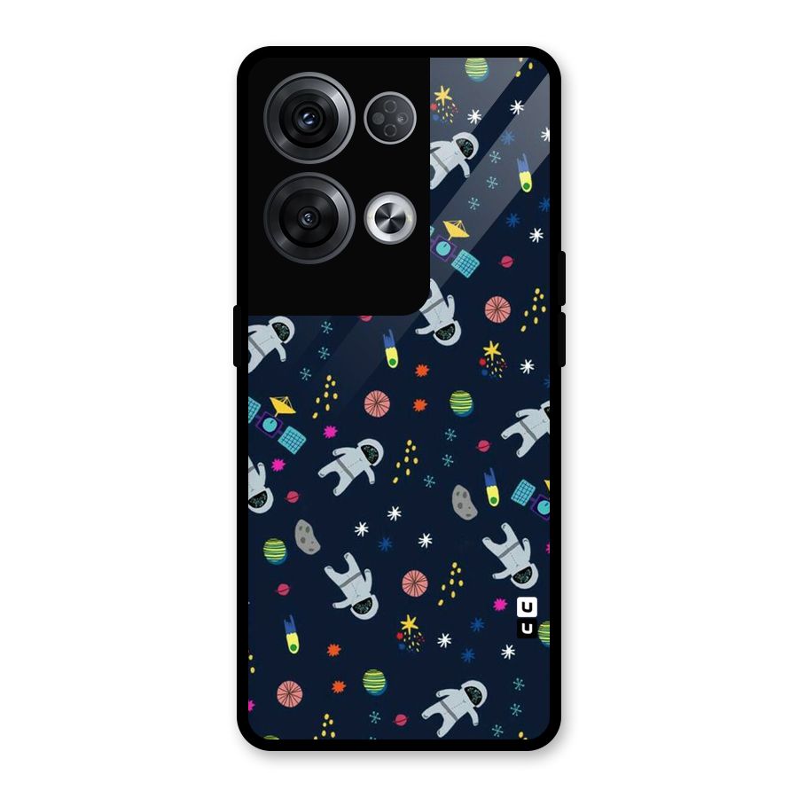 Spaceman Dance Glass Back Case for Oppo Reno8 Pro 5G