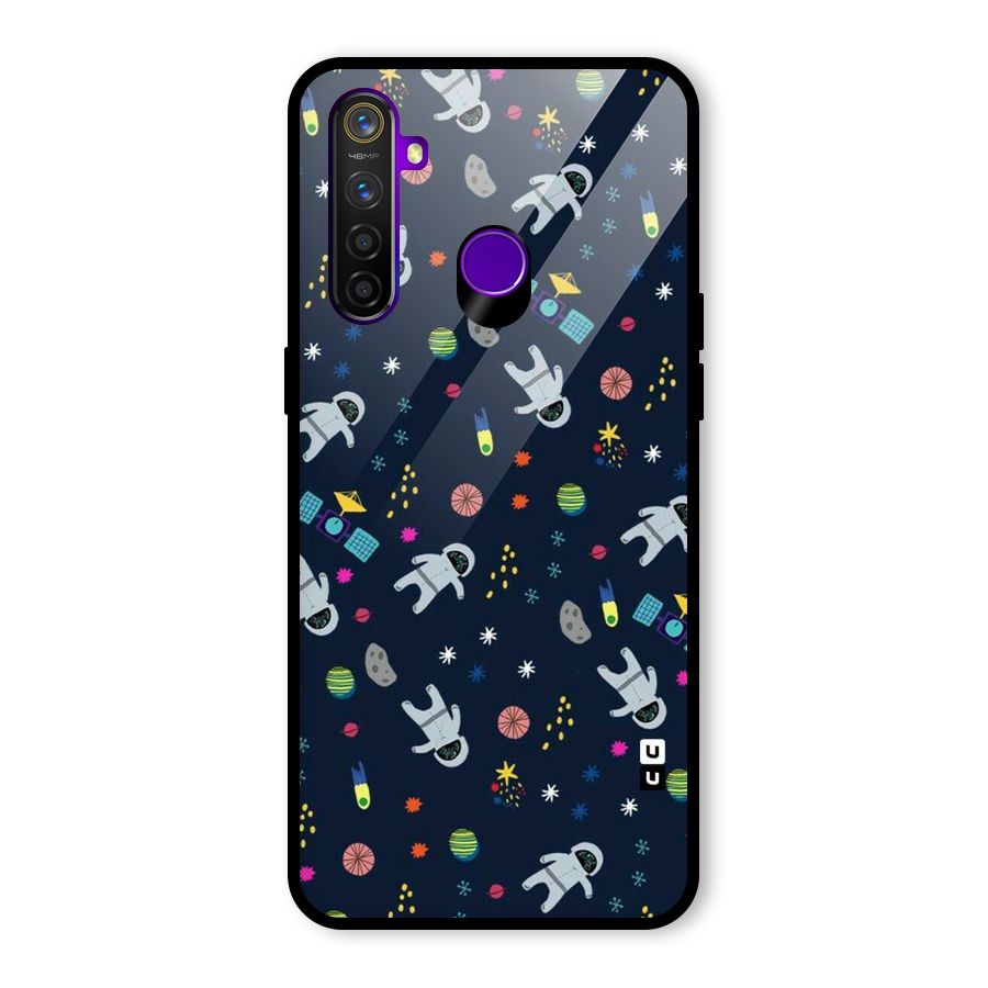 Spaceman Dance Glass Back Case for Realme 5 Pro